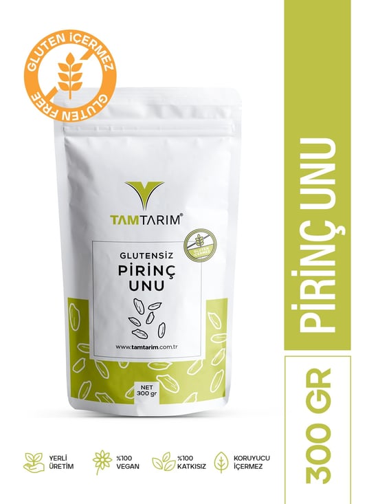 Tam Tarım Glutensiz Pirinç Unu 300 Gr