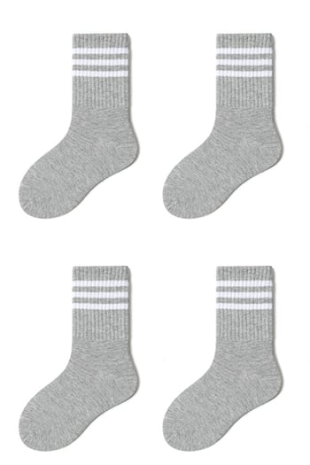 BGK 4 Çift Çocuk Çizgili Mevsimlik Çorap 35-38