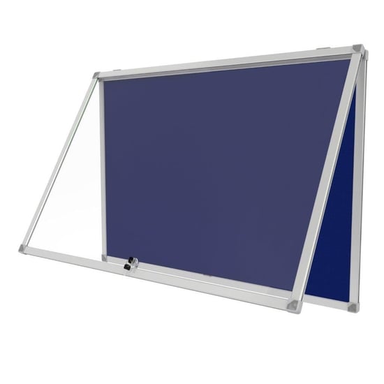 Kilitli Cam İlan Panosu 90x120cm Kumaş