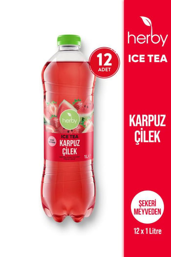 Ice Tea Karpuz Çilek Soğuk Çay 1 Litre X 12 Adet