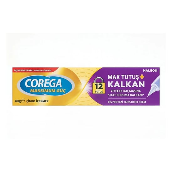 Corega Max Güç Kontrol + Tutuş Diş Protezi Yapıştırıcı Krem 40 Gr
