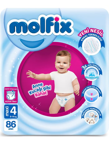 Molfix 4 Numara Maxi 86'lı Külot Bez