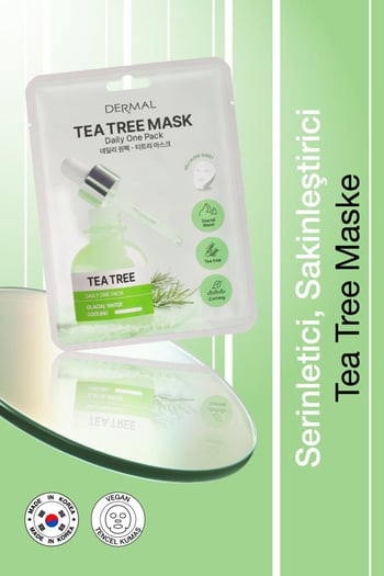 Dermal Kuru ve Yorgun Ciltler için Nemlendirici ve Canlandırıcı Çay Ağacı Kore Maskesi 23 Gr