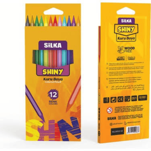 Si̇lka 12 Renk Tam Boy Kuru Boya
