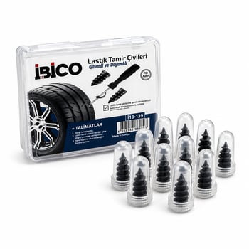 İ13-139 ( 10pcs ) ( Şeffaf Plastik Kutulu ) Lastik Tamir Çivisi