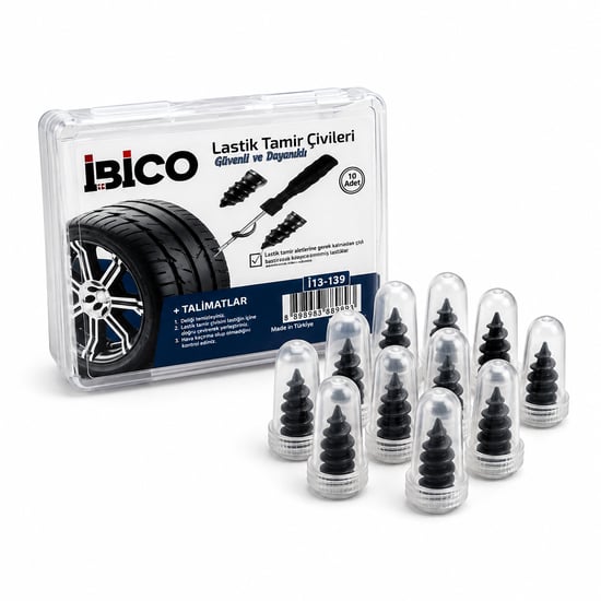 İ13-139 ( 10pcs ) ( Şeffaf Plastik Kutulu ) Lastik Tamir Çivisi