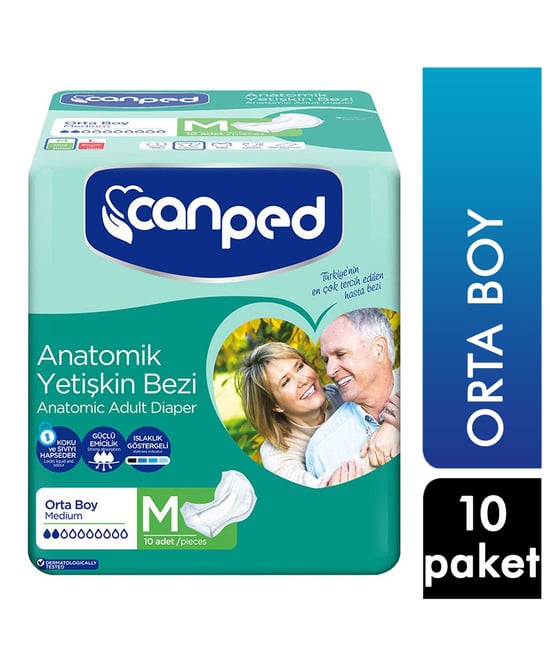 Canped Anatomik Hasta Bezi Orta Boy 10'lu Paket