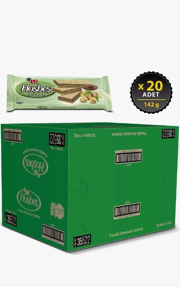Eti Hoşbeş Fındık Kremalı Gofret 142 G * 20 Adet