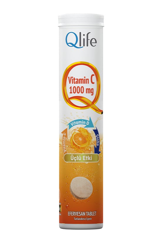 Tripple Effect Adult D Vitamini C Vitamini ve Çinko 20 Efervesan Tablet