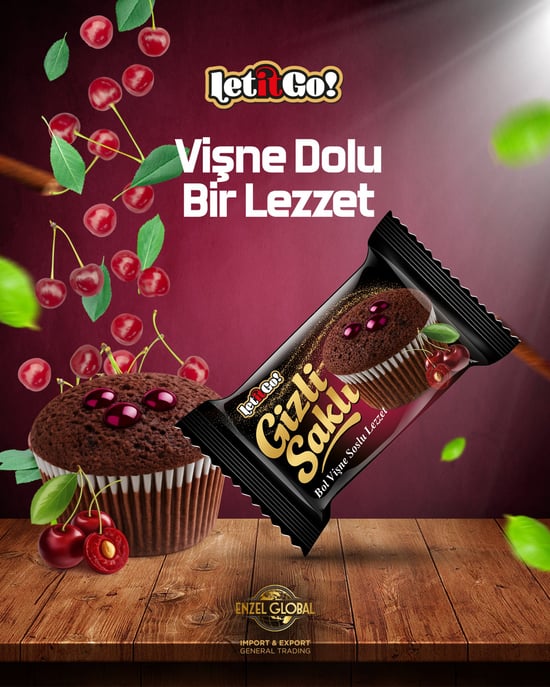 Letıtgo Gizli Saklı Vişne Sos Dolgulu Kakaolu Kek 25 Gr. 12*12