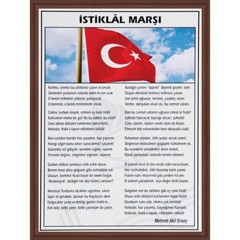 İstİklal Marşi (mdf Çerçeveli) - 35x50cm