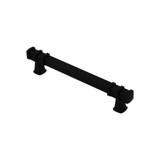 -962 ( 12.8cm ) ( Yüzük Siyah & Kulp Siyah ) ( Kare ) Çekmece Kulp