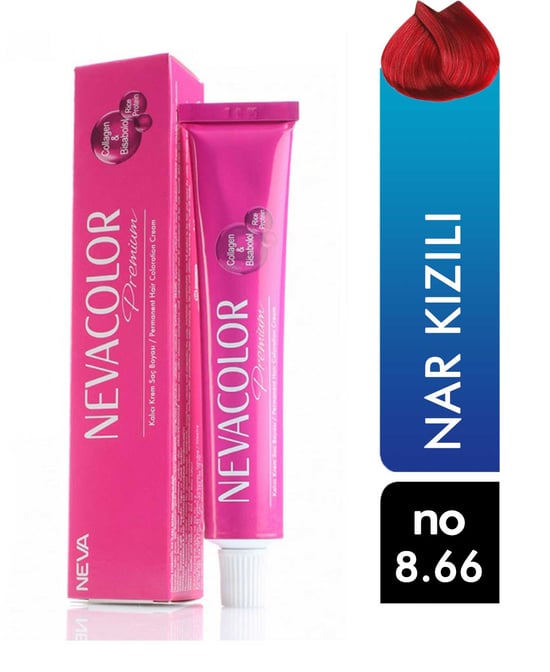 Nevacolor Premium Tüp Saç Boyası Nar Kızılı 8.66