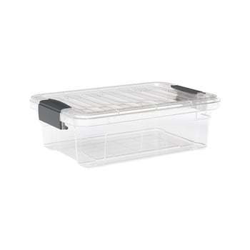 Dünya Dp-33105-102 ( 13lt ) ( Şeffaf ) Çok Amaçlı Saklama Kutusu & Organizer ( Kilitli Kapak ) ( 445x305x135mm )