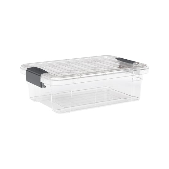 Dünya Dp-33105-102 ( 13lt ) ( Şeffaf ) Çok Amaçlı Saklama Kutusu & Organizer ( Kilitli Kapak ) ( 445x305x135mm )