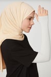 Pratik Tesettür Kolluk Penye Namaz Kolluğu Düz Beyaz