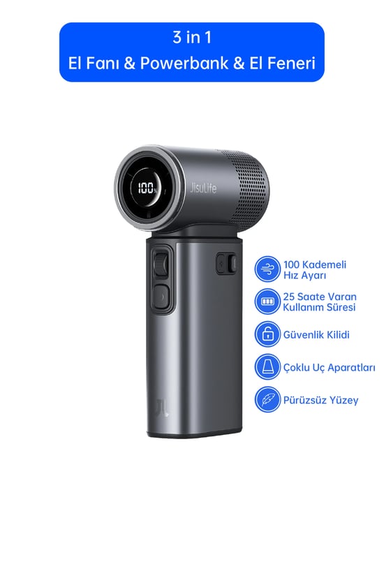 Jisulife Handheld Fan Ultra 2 Güçlü El Fanı 9000mah