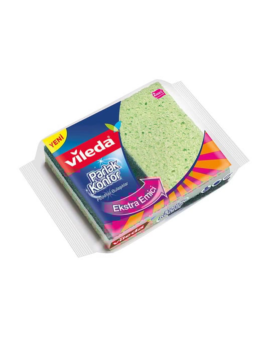 Vileda Parlak Konfor Bulaşık Süngeri 2'li Paket