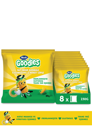Hero Goodies Süt Mısırlı Sağlıklı Cips 30g X8