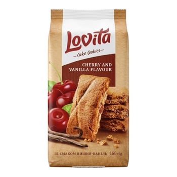 Roshen Lovita Cake Cookies Kiraz ve Vanilya 168 Gr
