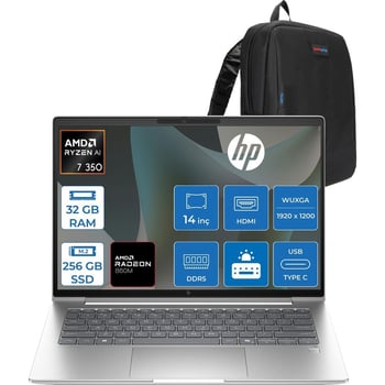 Hp Elitebook 6 G1a Next Gen Aı Amd Ryzen™ Aı 7 350 32gb Ddr5 256gb Ssd 14" Inch Amd Radeon™ 860m Wux