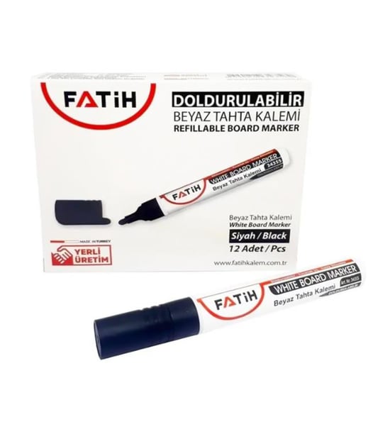 Fati̇h Doldurulabi̇li̇r Si̇yah Renk Beyaz Tahta Kalemi̇