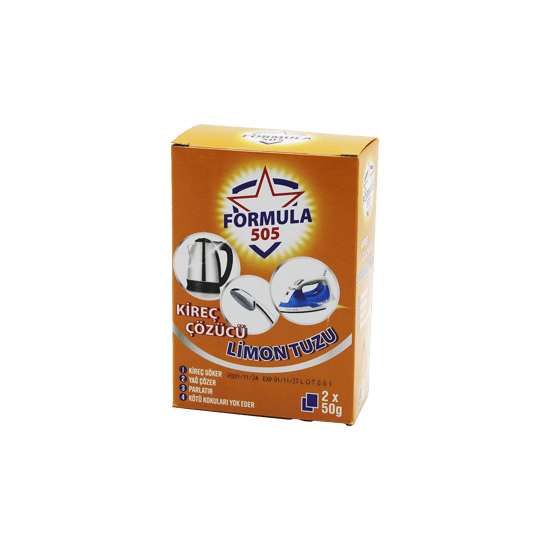 İnura Global Formula 505 ( Kireç Çözücü ) ( Limon Tuzu ) ( 2 X 50gr ) ( Yağ Çözer & Parlatır & Kötü Kokuları Yok Eder )