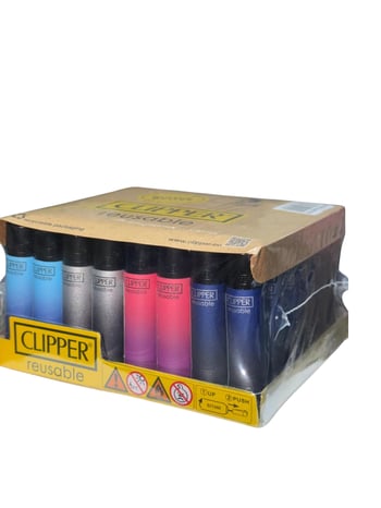 Clipper Micro Renkli Taşlı Çakmak 48'li (karma)