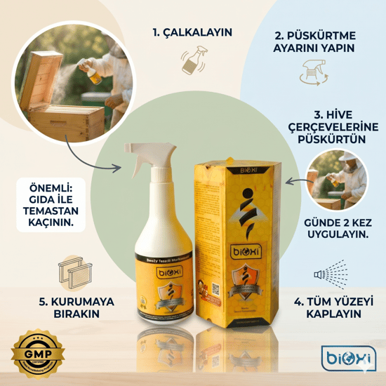 Bioxi® Beezy Arıcılık ve Koloni Dezenfektanı,5lt - Doğal ve Etkili Koruma için İdeal Çözüm