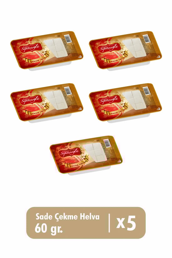 Kastamonu Meşhur Sepetçioğlu Sade Çekme Helva 60g X 5 Adet
