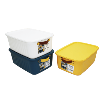Boxsis Om-0043-1760 ( 10lt ) ( 35x25x15cm ) Renkli Organizer Kapaklı Kutu Plastik