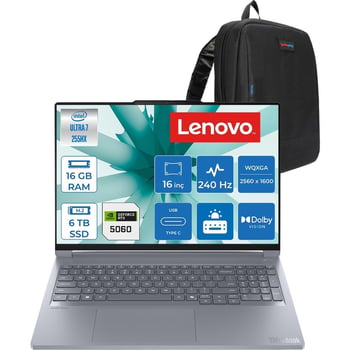 Lenovo Thinkbook 16p Iax Intel Core Ultra 7 255hx 16gb Ddr5 Ram 6tb Ssd Rtx5060 8gb 115w Freedos 16"
