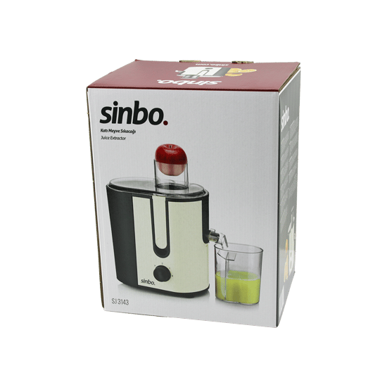 Sinbo Sj-3143 (elektrikli) ( Bej ) Katı Meyve Sıkacak (600w) (hazne Posa:1250ml & M.suyu:450ml) (çelik Filtre) (65mm Tüp)