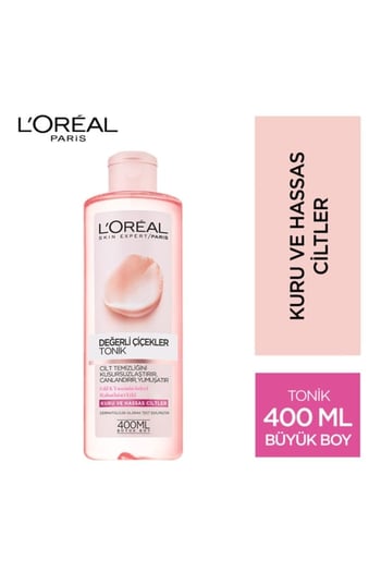 L'oreal Paris Değerli Çiçekler Kuru ve Hassas Cilt Tonik 400 Ml