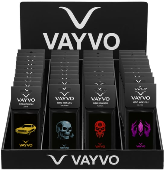Vayvo Kağıt Oto Araç Kokusu Premium Seri 80 Adet Standlı