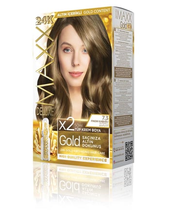 Maxx Deluxe Gold Beauty Set Boya 7.3 Fındık Kabuğu