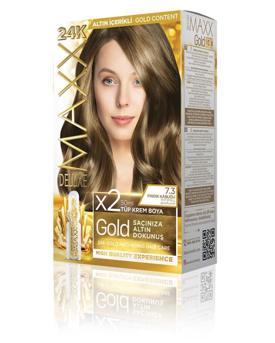 Maxx Deluxe Gold Beauty Set Boya 7.3 Fındık Kabuğu