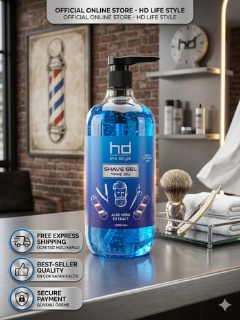Hd Sakal Traş Jeli 1000ml Berberler için Büyük Boy