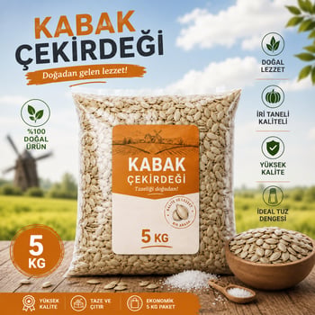 5 Kg Kabak Çekirdeği – Ekonomik ve Lezzetli Aile Boyu Paket