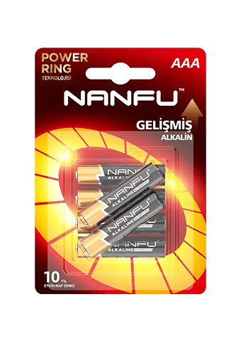 Nanfu İnce Pil AAA Lr03 1.5V Alkalin 6'lı Paket