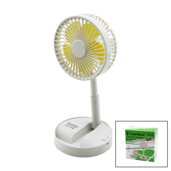 Gold Silver Gs-275 Masa Üstü Vantilatör (usb Şarjlı) (katlanır Fan=13.6cm & Uzayan Ayak=11-16cm) (180°) (telefonluklu)