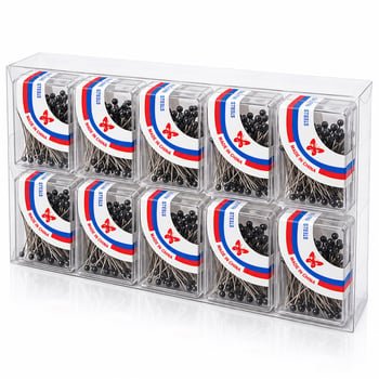 İ20-030 ( 50pcs ) ( Siyah ) Başörtü İğnesi ( Şeffaf Plastik Kutulu )