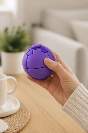 Çevirmeli Stres Topu / Stres Oyuncağı / Spinner Ball Mor