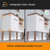 Furndiy Kendinden Yapışkanlı Vida Tapası Beyaz 15 Mm Yuvarlak 78