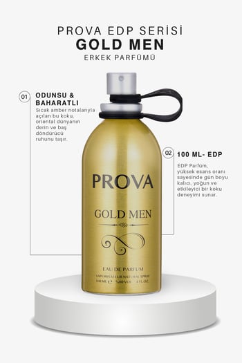 Prova Gold Men Edp Amber Erkek Parfüm 100 Ml