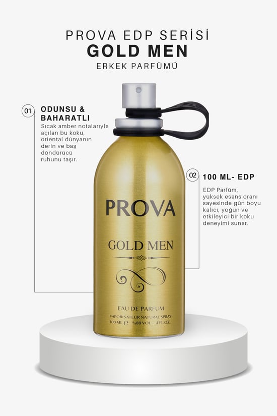 Prova Gold Men Edp Amber Erkek Parfüm 100 Ml