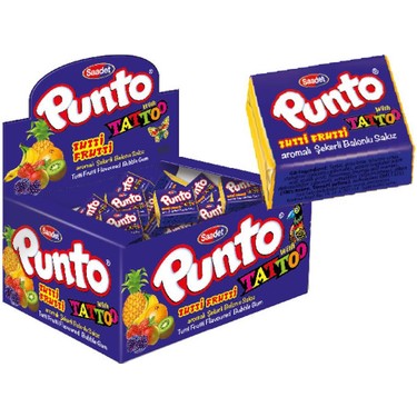 Punto Tekli Sakız Şekerli Sakız Tutti Frutti 100'lü