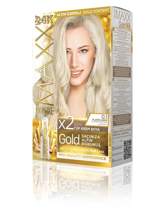 Maxx Deluxe Gold Beauty Set Boya 0.1 Platin Sarısı
