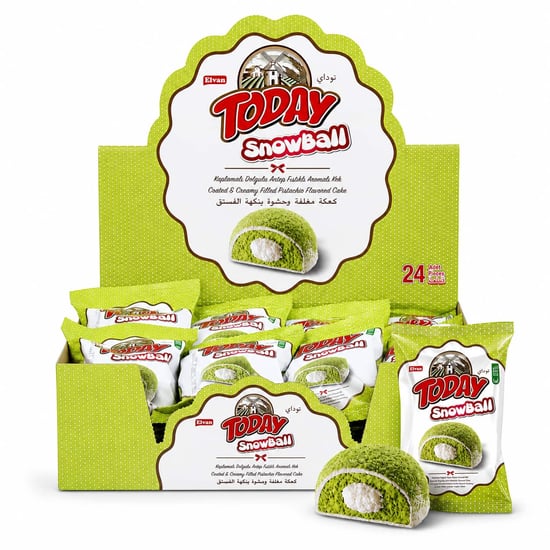 Elvan Today Snowball Antep Fıstık Aromalı Kek 35 Gr 24 Adet
