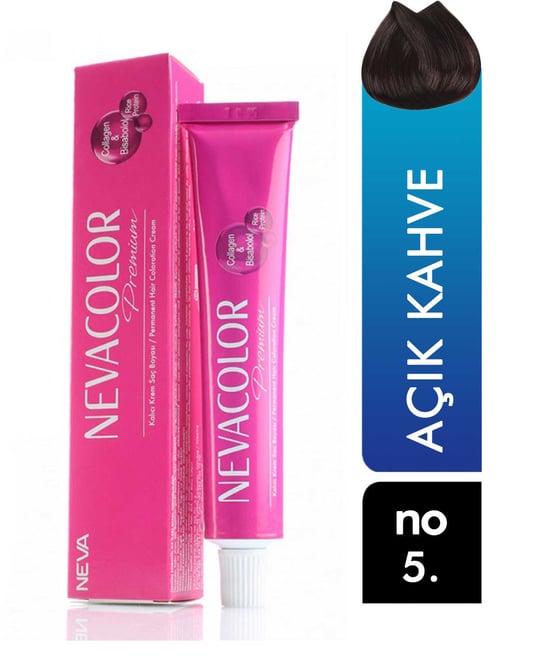 Nevacolor Premium Tüp Saç Boyası Açık Kahve 5.0 50 ml
